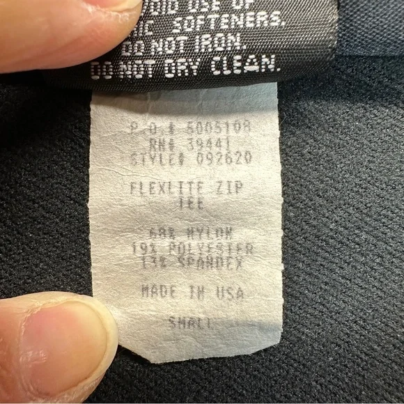 Long Sleeve Half Zip Base Layer Top Nylon Blend Size Small High Neck - Picture 4 of 8